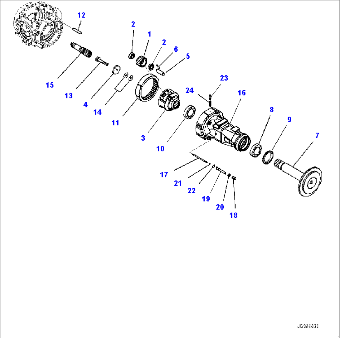 Rear Axle, Final Drive L.H. (#90216-)