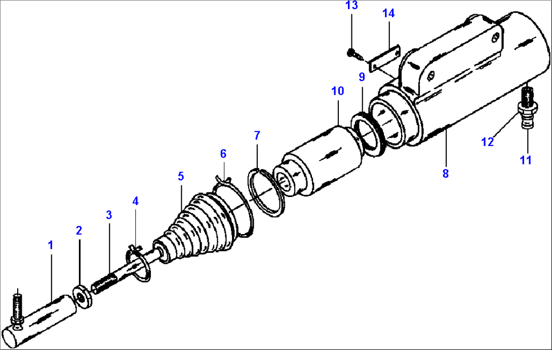 FIG. H0410-01A11 BRAKE CYLINDER - SWING, HOIST AND WINCH