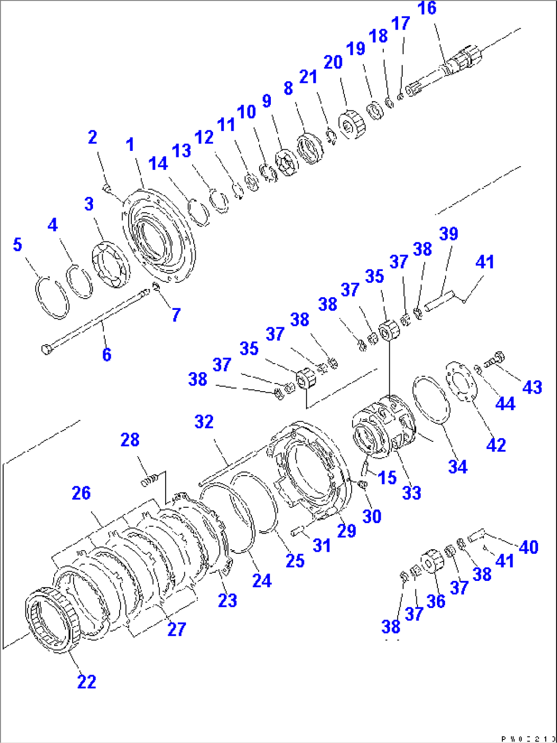 TORQFLOW TRANSMISSION (FORWARD CLUTCH AND SHAFT) (4/7)