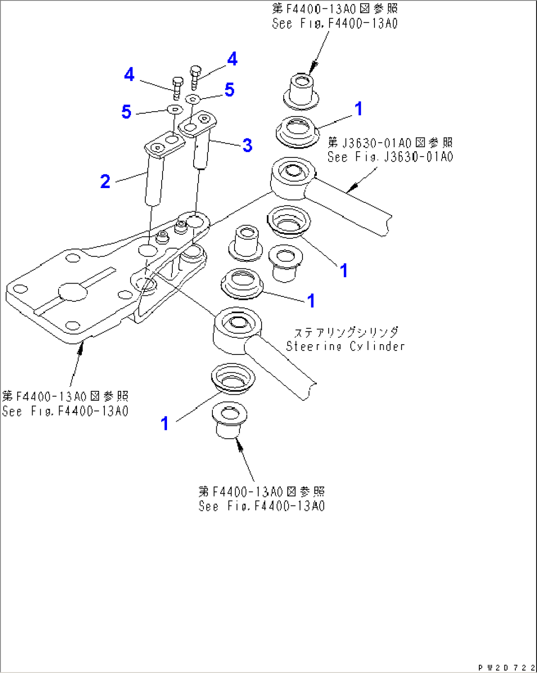 FRONT AXLE (R.H.) (MOUNTING PIN)(#15001-)