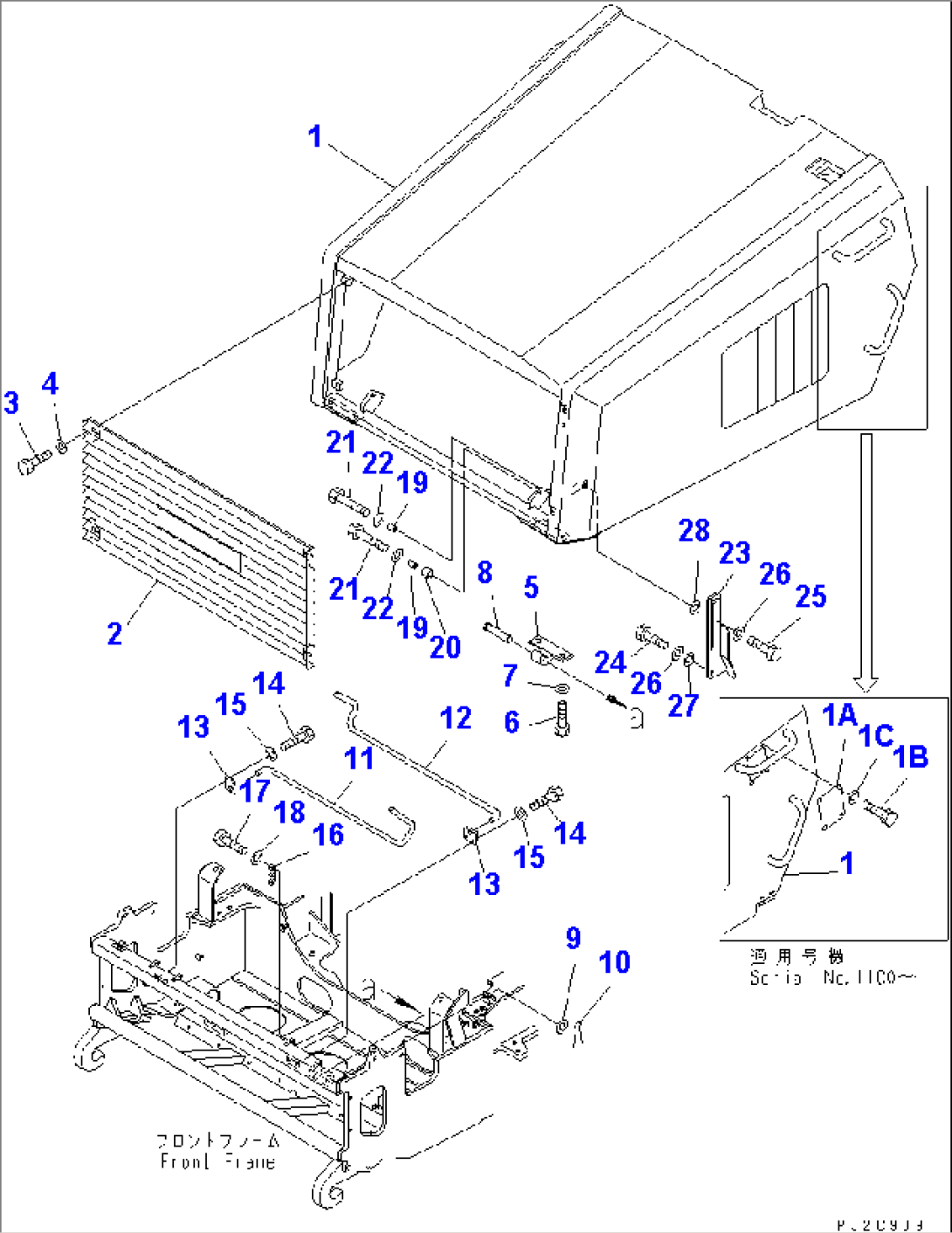 ENGINE HOOD AND RELATED PARTS (1/2)(#1001-1121)