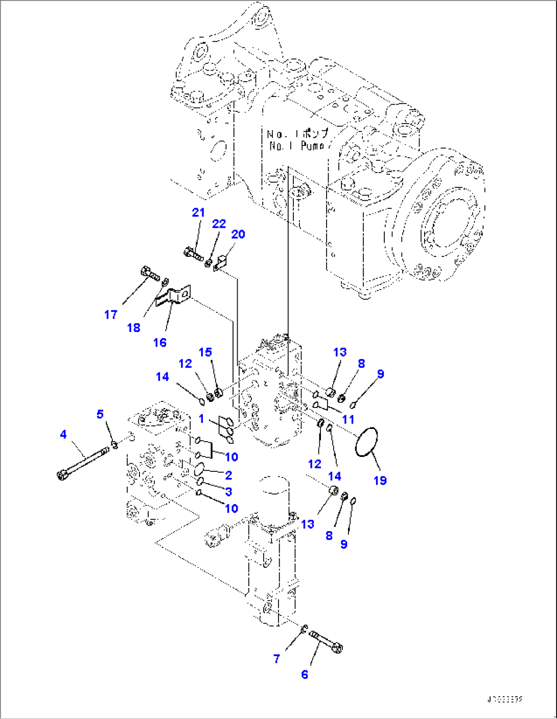 Piston Pump, Inner Parts, No.1 Pump (13/14) (#65001-)