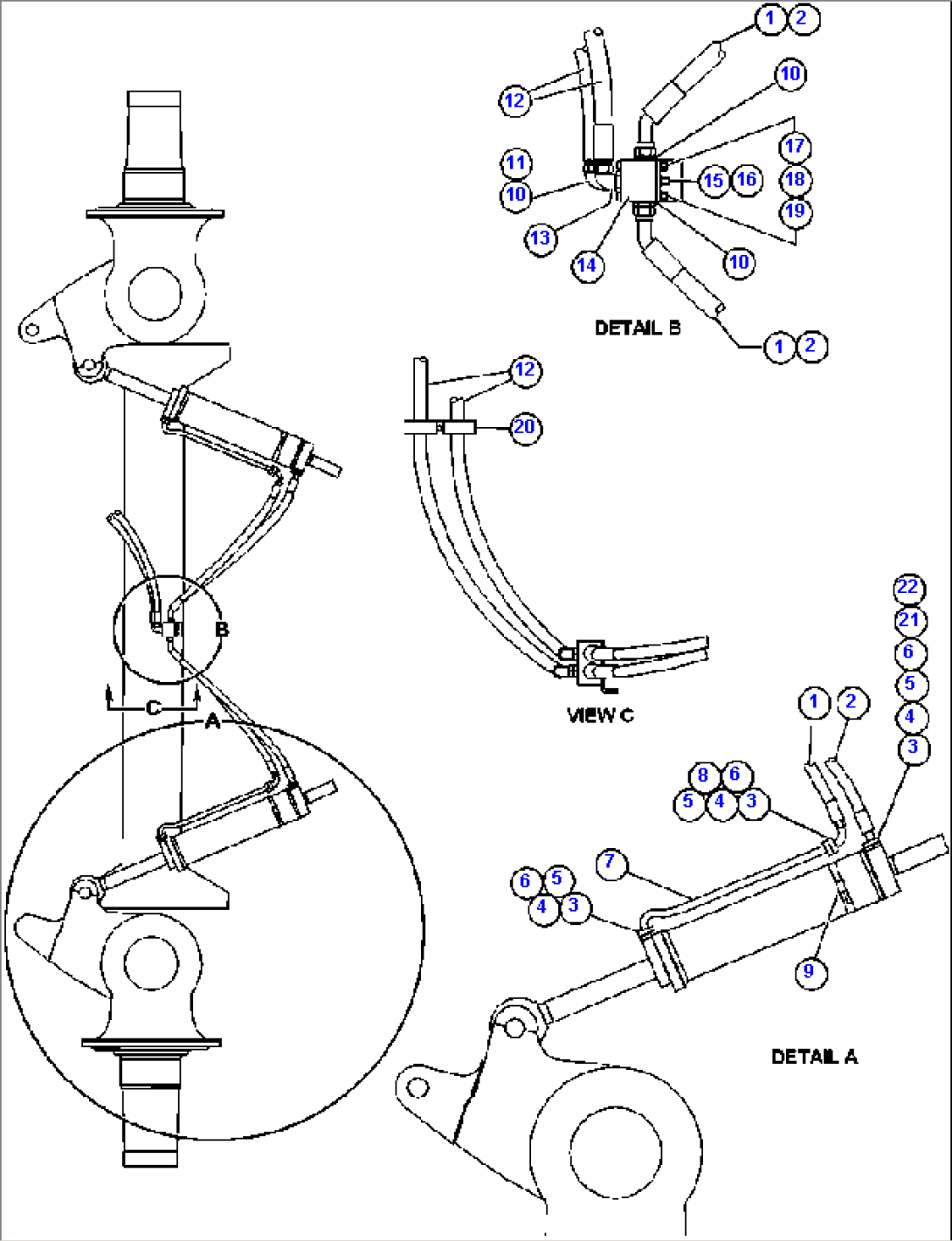 STEERING CYLINDER PIPING