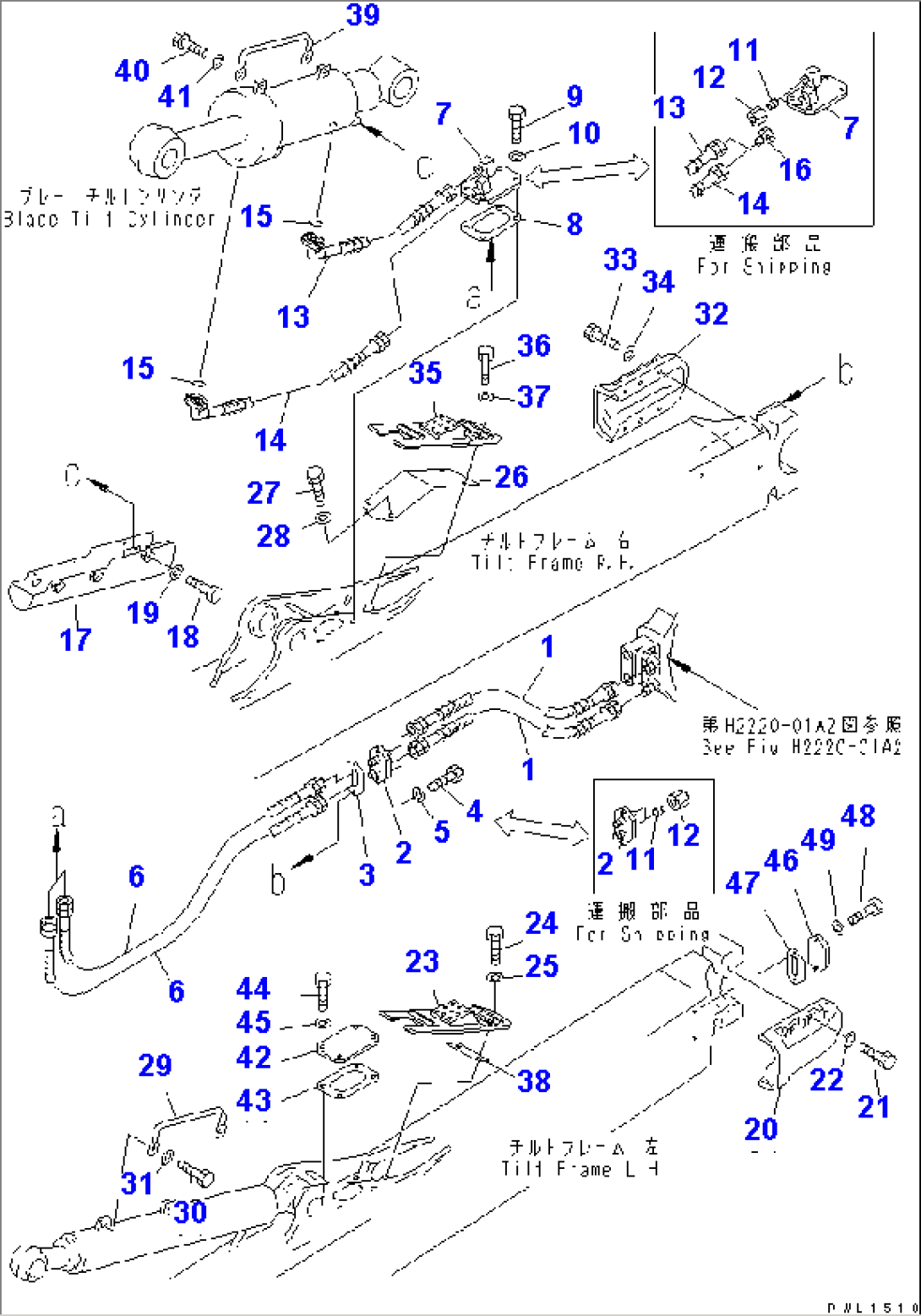 HYDRAULIC PIPING (BLADE TILT LINE)