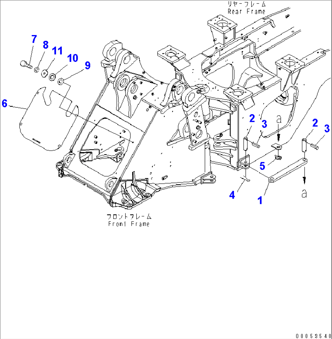 BAR LOCK AND COVER (FRONT COVER) (FOR 3-SPOOL VALVE)(#85001-)