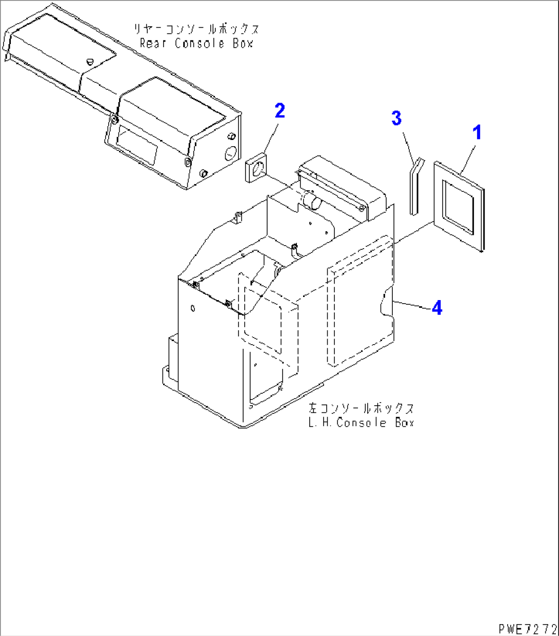 FLOOR SUB (CONSOLE BOX RELATED PARTS)(#50025-)