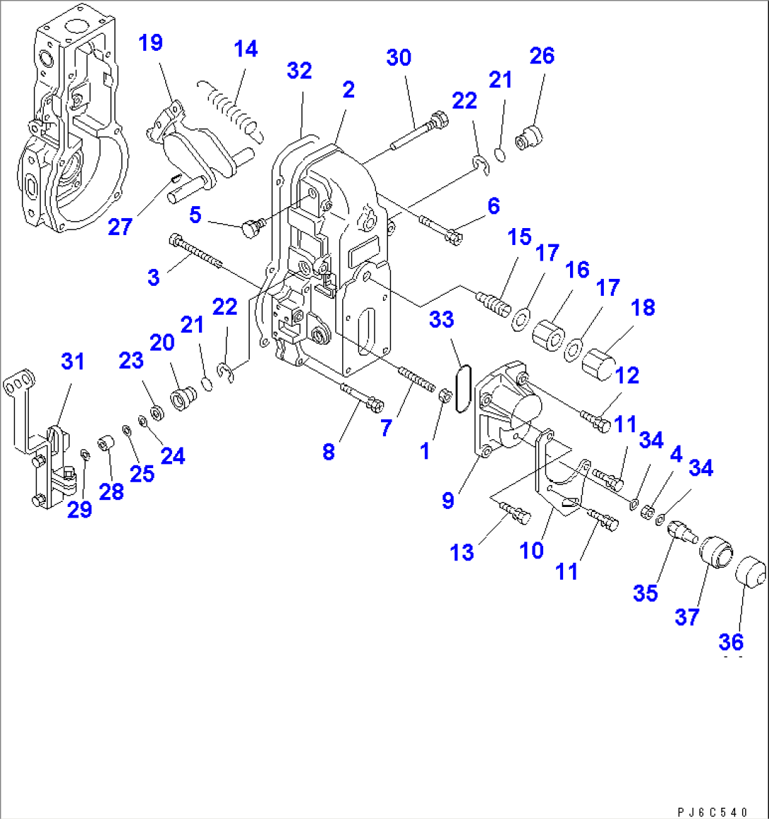 FUEL INJECTION PUMP (GOVERNOR) (2/2) (INNER PARTS)