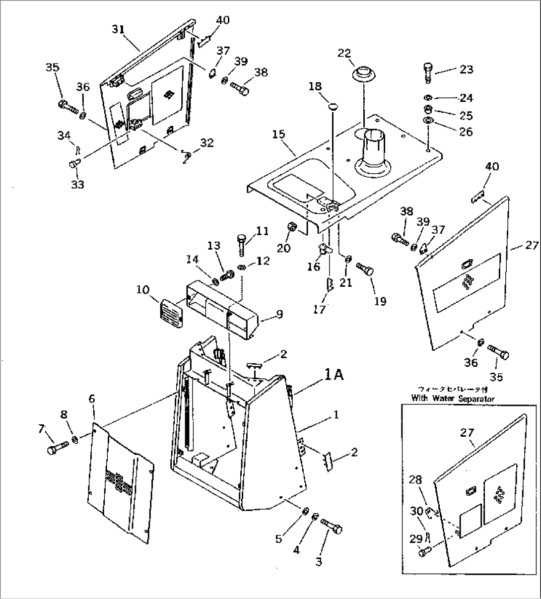 RADIATOR GUARD AND HOOD (WITH TURBOCHARGER)(#41001-41183)