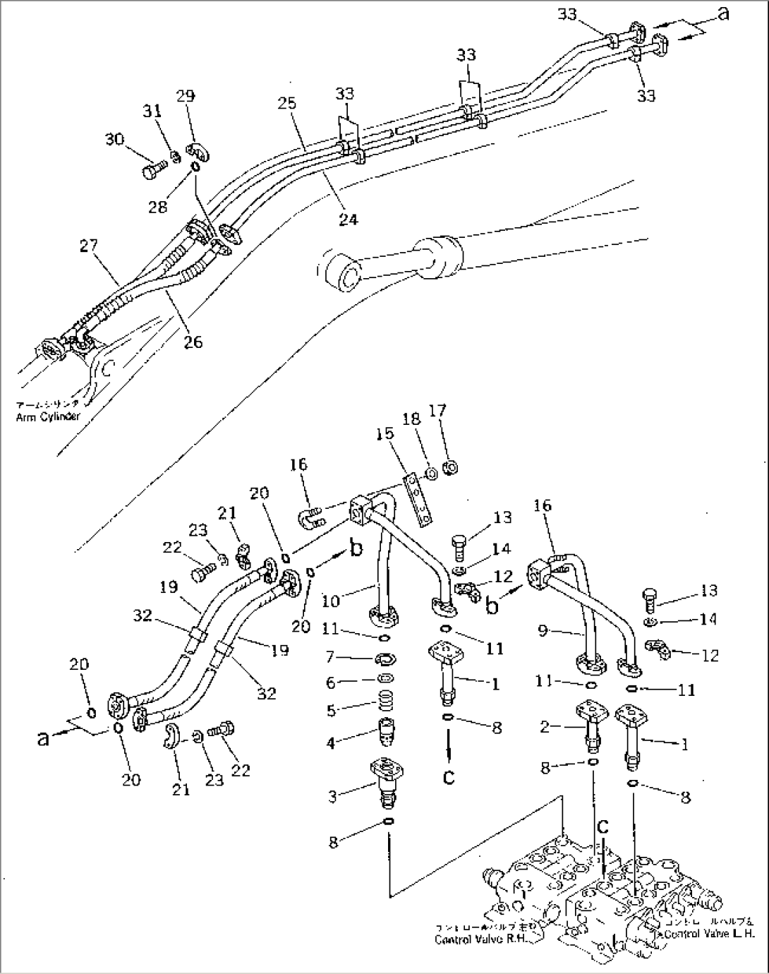 HYDRAULIC PIPING (ARM CYLINDER LINE)