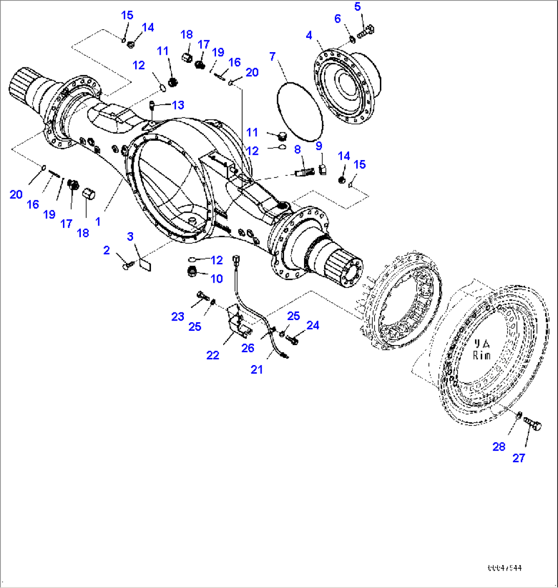 Rear Axle, Housing and Related Parts (#55739-)