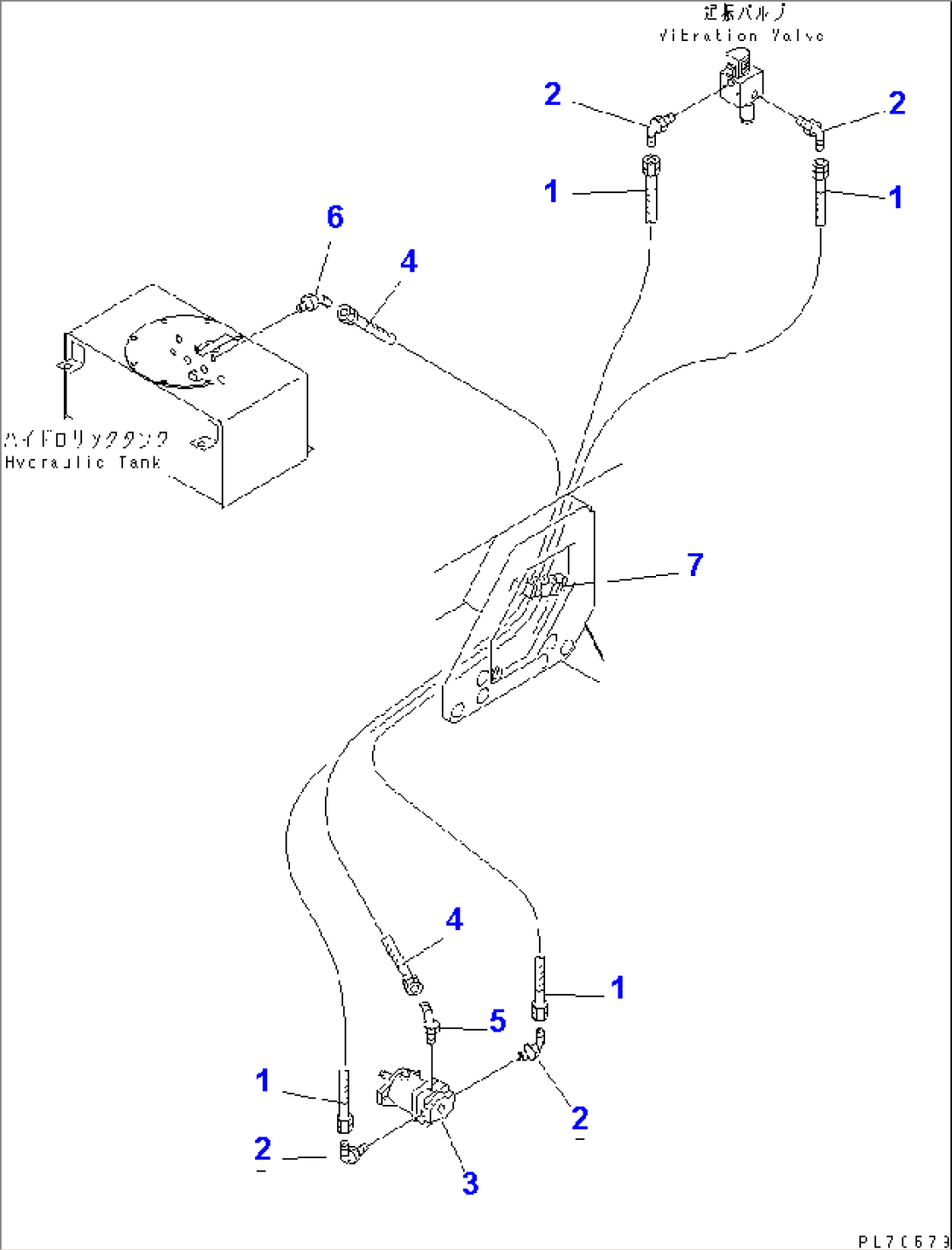 HYDRAULIC PIPING (VIBRATION MOTOR LINE)