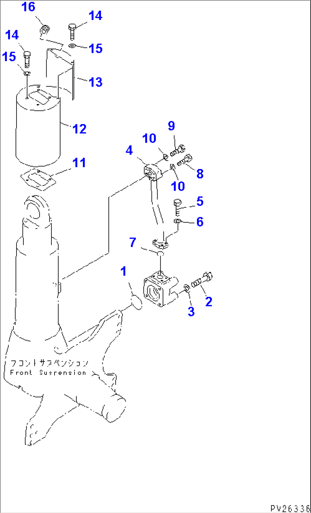FRONT AXLE (LEFT HAND) (FRONT SUSPENSION ASS