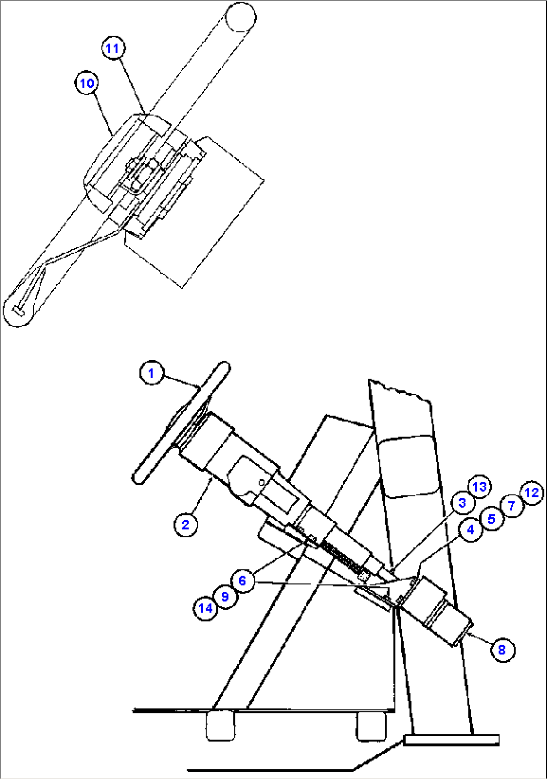 STEERING COLUMN & CONTROL VALVE INSTL