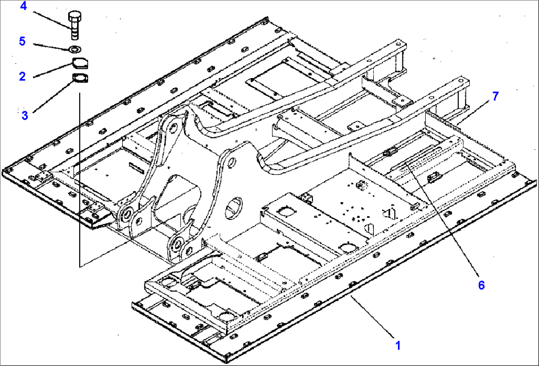 FIG. J1110-08A0 REVOLVING FRAME - WITH WALKWAYS, RISER AND COUNTER WEIGHT
