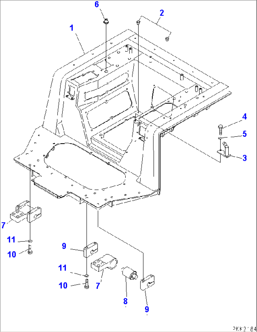 FLOOR FRAME (FRAME AND MOUNT)(#B20501-)