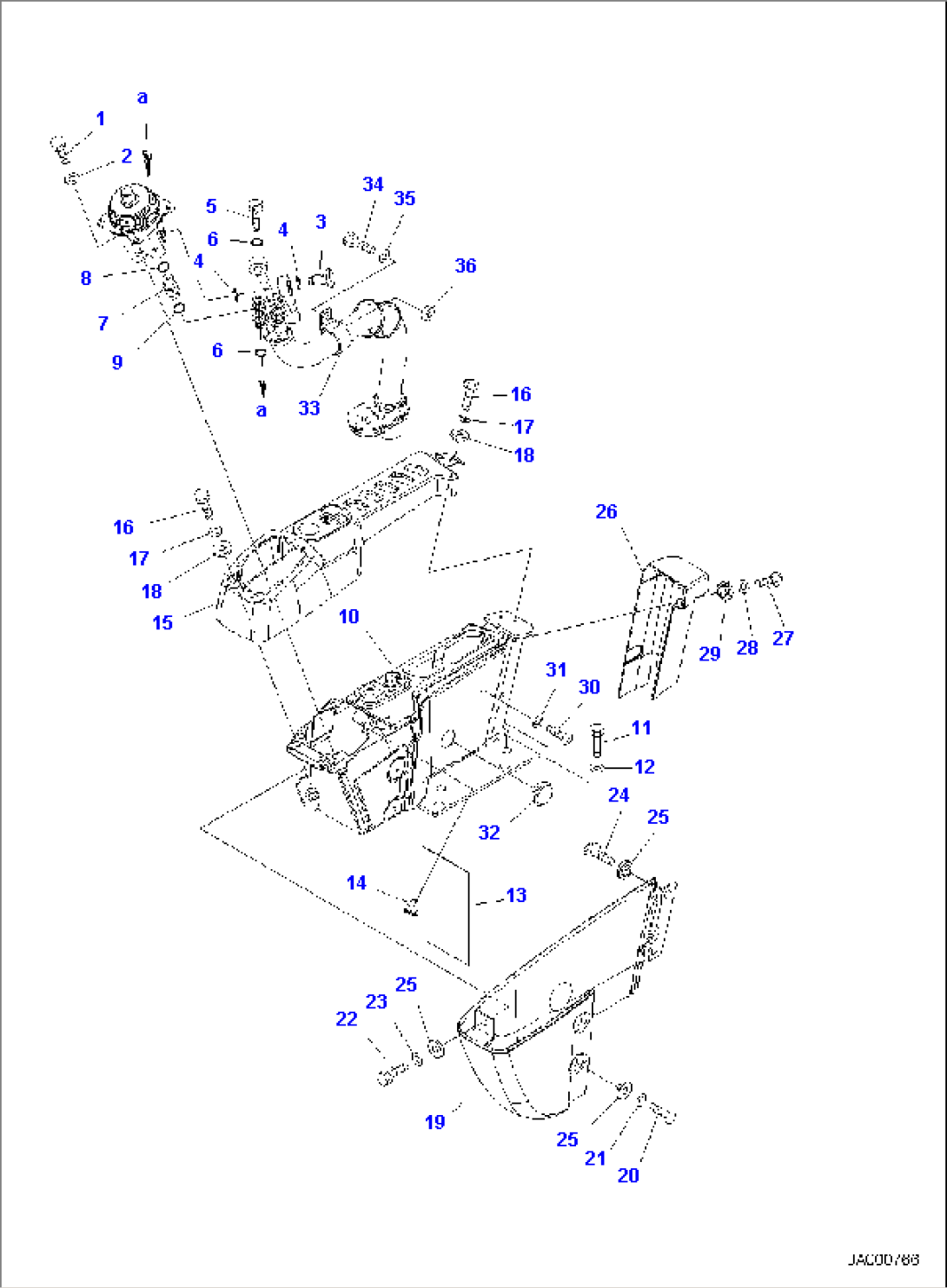 FLOOR FRAME, CONSOLE BOX, R.H.