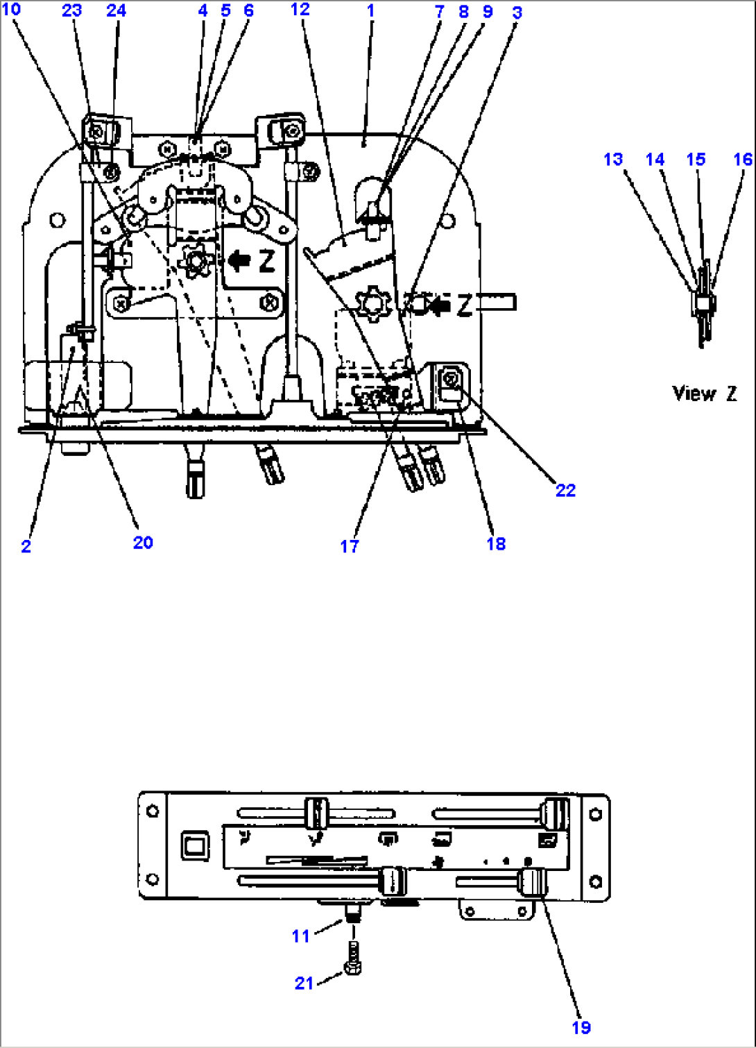 CONTROL LEVER ASSEMBLY (569-07-61731)