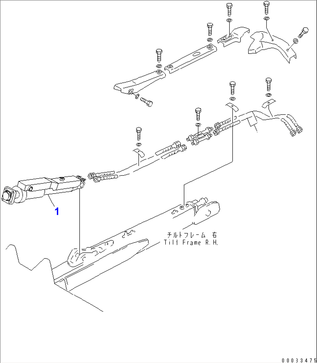 BLADE TILT CYLINDER(#37822-)