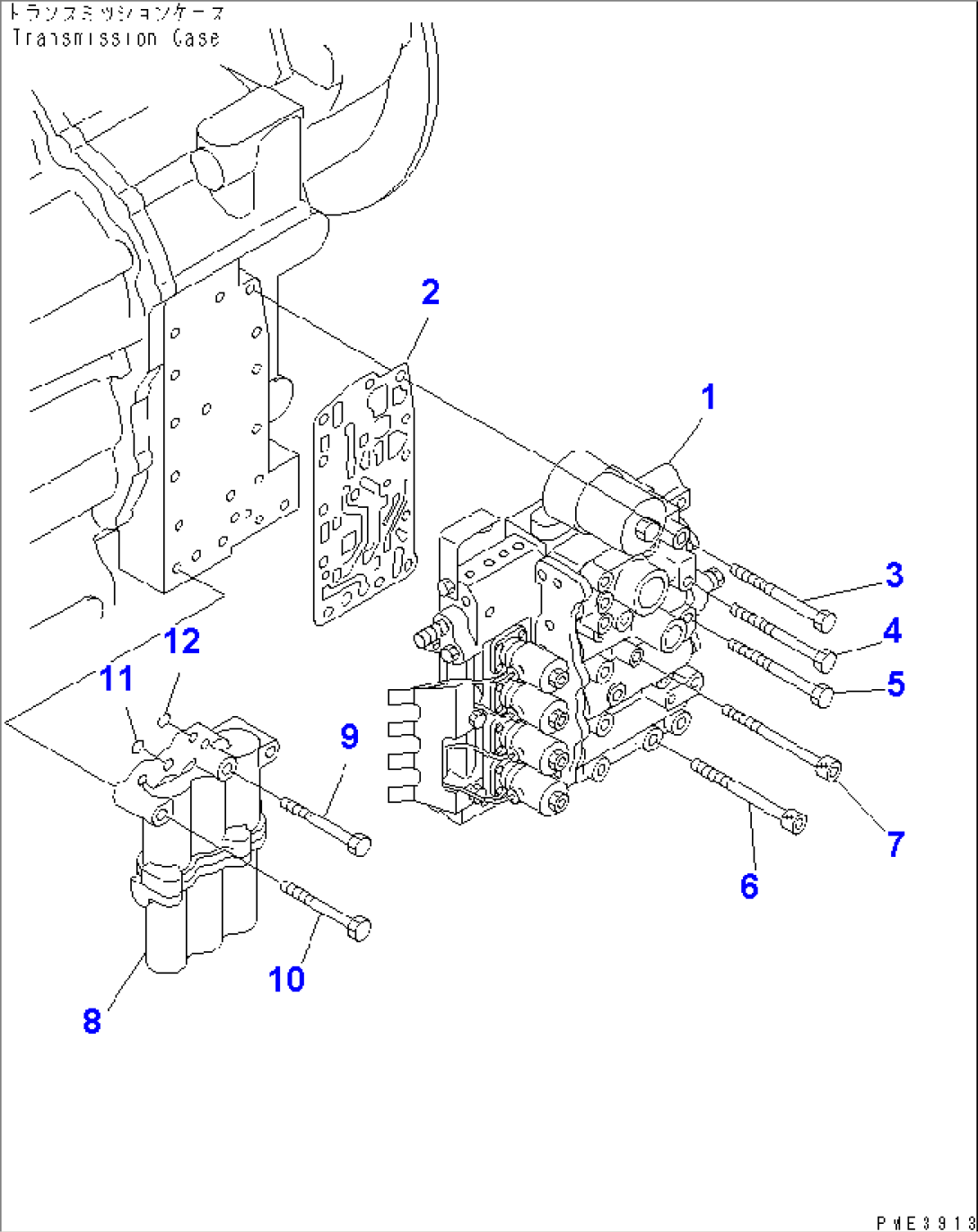 TRANSMISSION CONTROL VALVE (1/4) (MOUNTING) (FOR EMERGENCY STEERING)