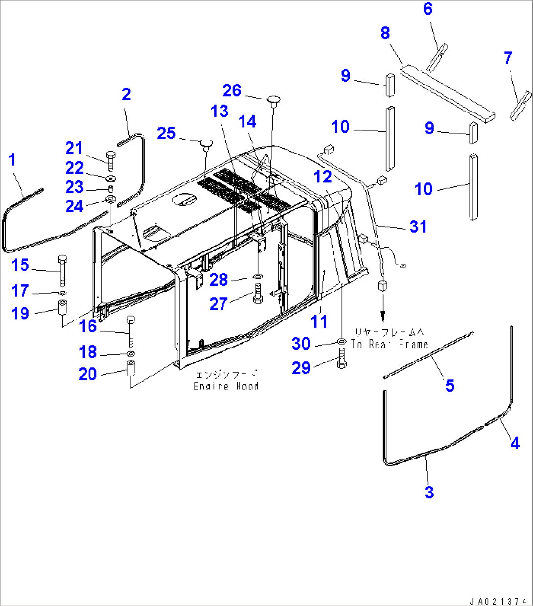 HOOD (SHEET AND MOUNTING PARTS) (FOR FULL FENDER)