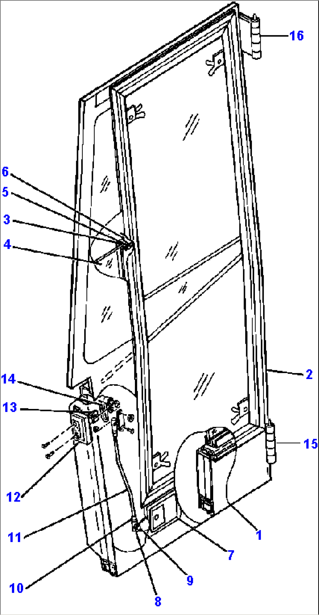 CAB DOOR ASSEMBLY (LEFT SIDE)