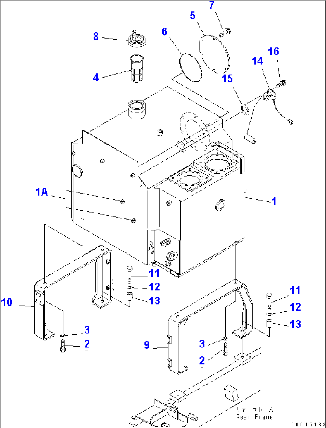 FUEL¤ HYDRAULIC TANK AND MOUNTING PARTS (CALIFORNIA SPEC.)(#51001-)