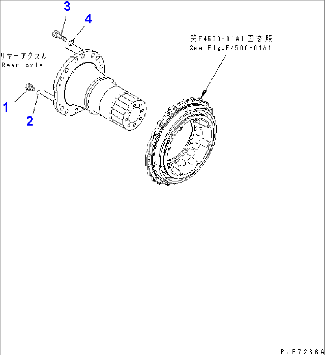 REAR AXLE (WHEEL BRAKE MOUNTING PARTS) (LIMITED SLIP DIFFERENTIAL)(#50001-52405)