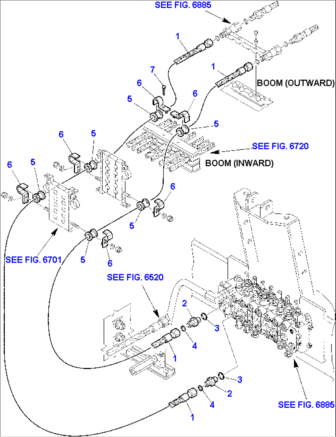 HYDRAULIC CIRCUIT FOR POSITIONABLE SWINGING BUCKET (1/4)
