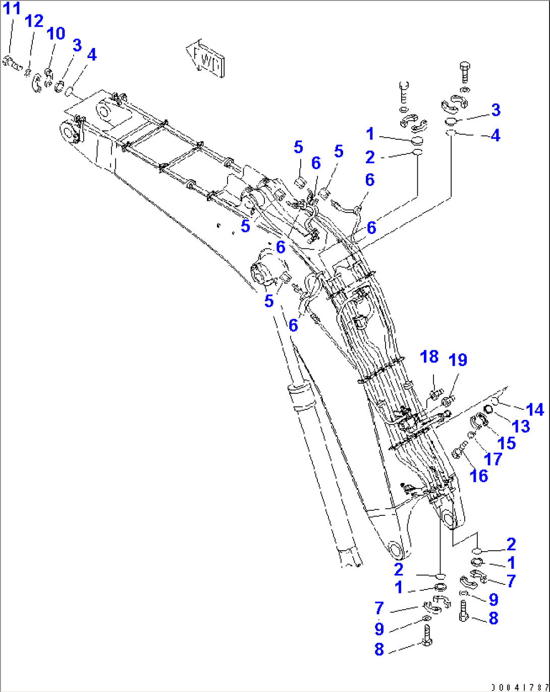 BOOM (7.1M AND 8.2M) (HEAVY DUTY) (BLIND PARTS) (FOR BACKHOE)