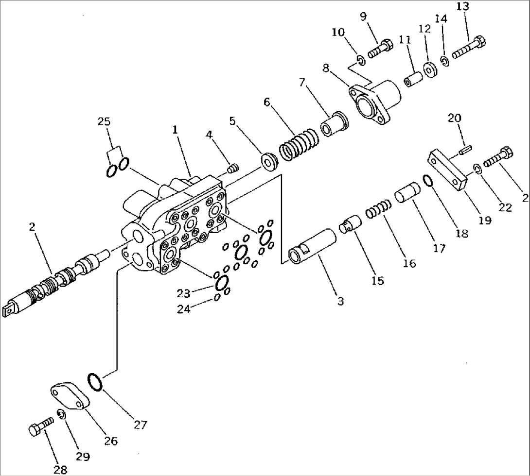 HYDRAULIC TANK AND VALVE (5/7) (FOR POWER ANGLE POWER TILT DOZER)(MONO LEVER CONTROL SPEC.)(#82467-)
