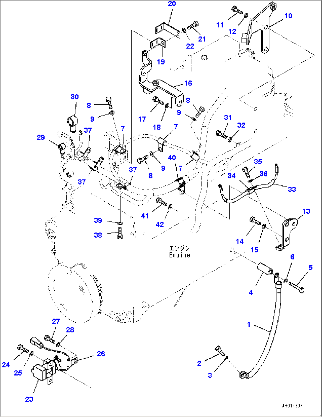 Engine Wiring Harness, Wiring Harness and Bracket (2/2) (#30001-30646)
