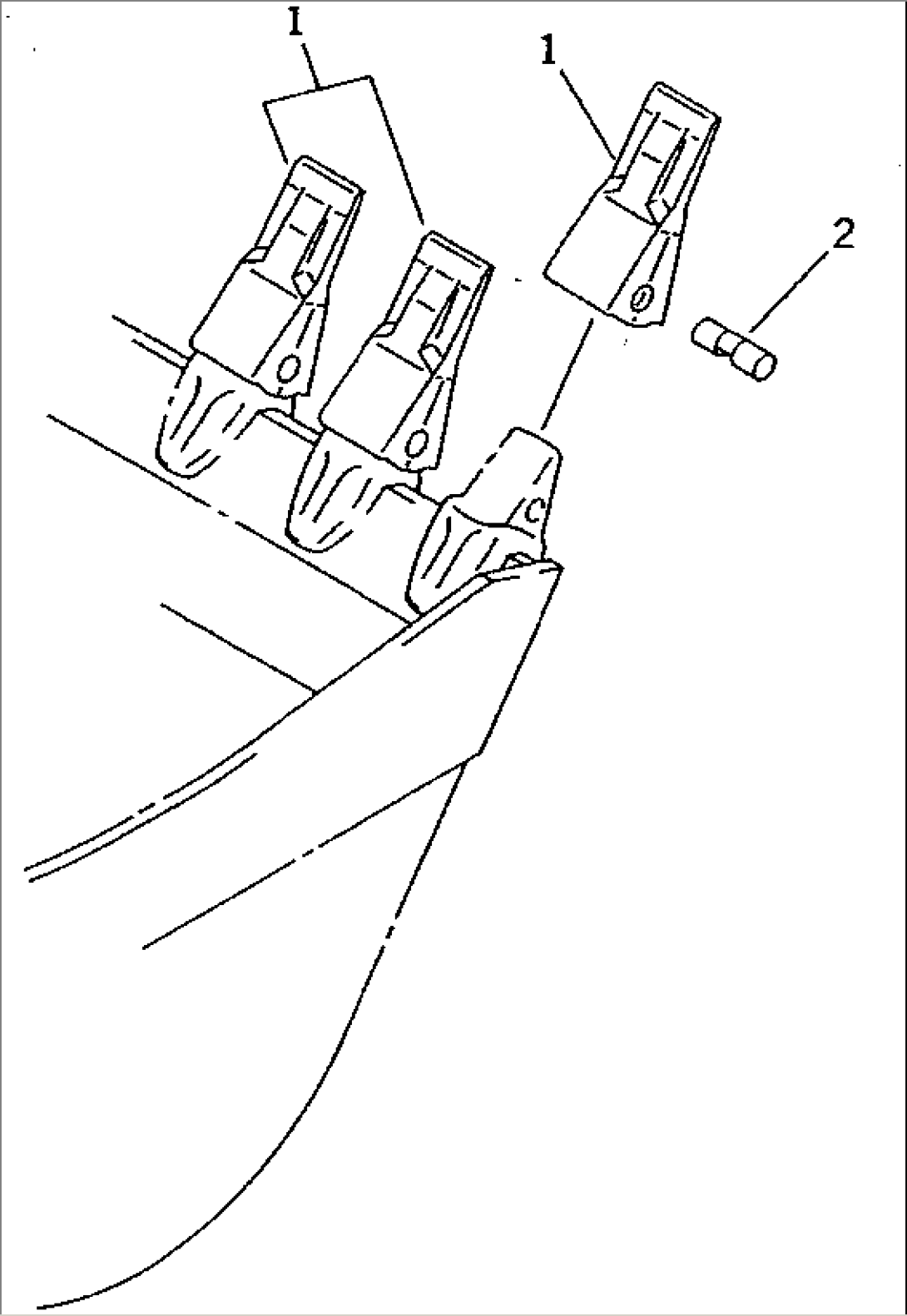 SELF-SHARP TOOTH (HORIZONTAL PIN TYPE)