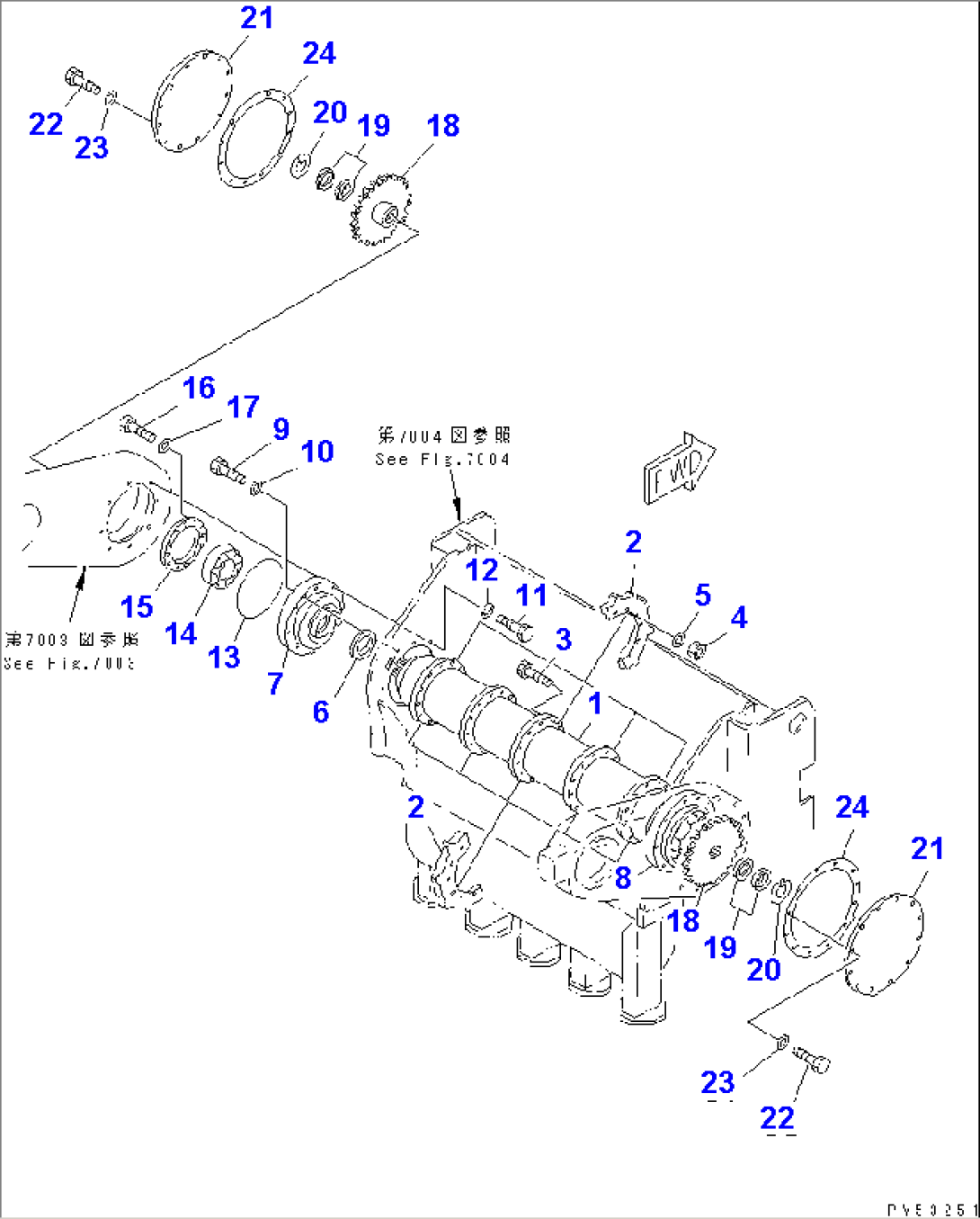 ROTOR (7/9) (ROTOR REVOLUTION SHAFT)(#11501-11504)