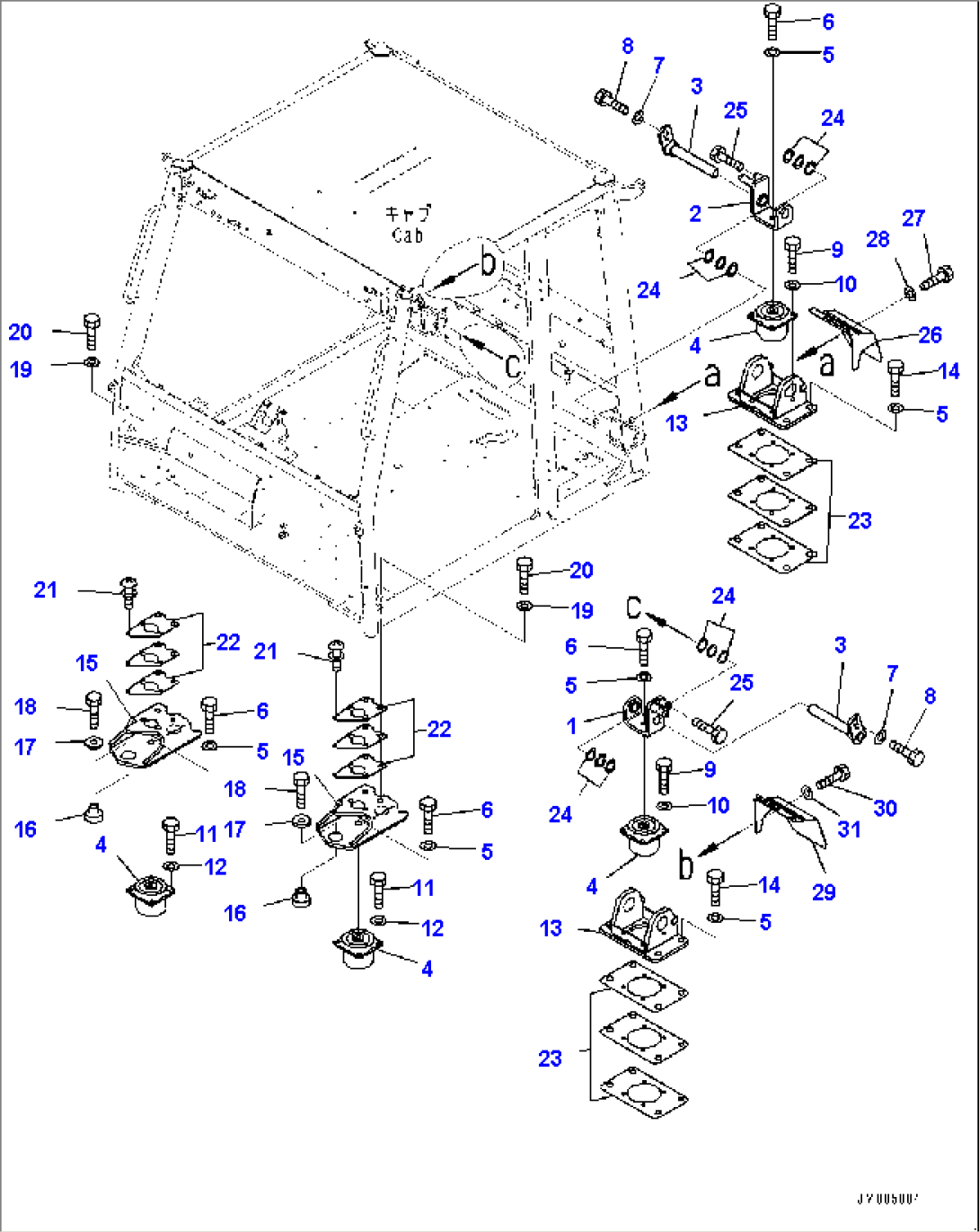 Cab Mounting, (#10001-10367)