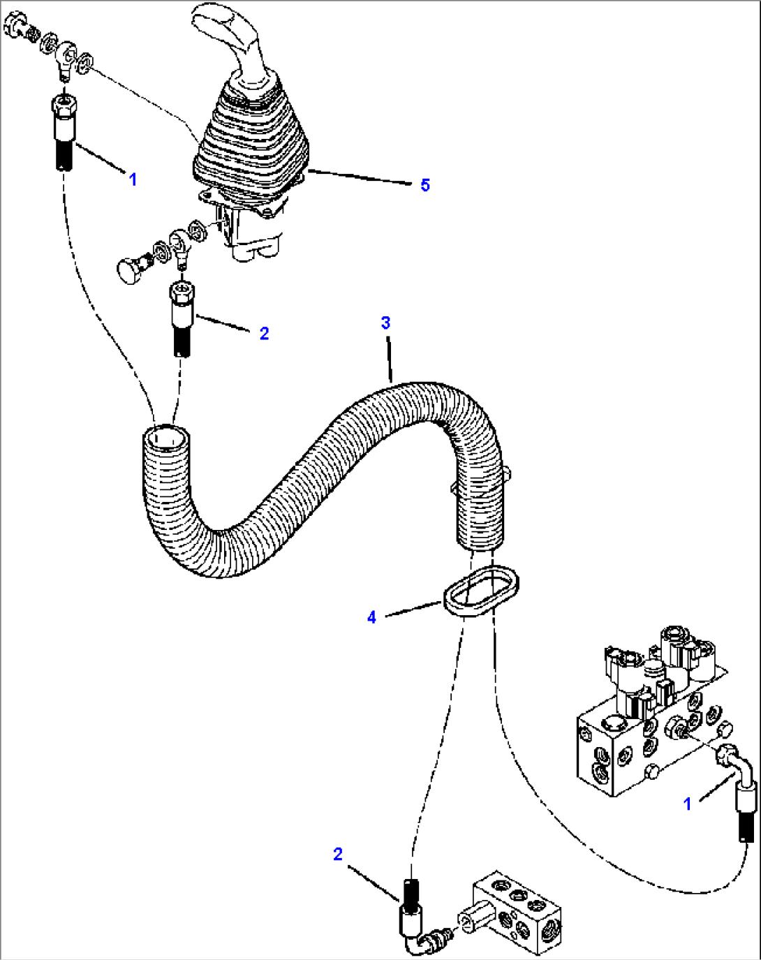 H6405-01A0 LOADER PIPING PPC VALVE PRESSURE AND RETURN LINES