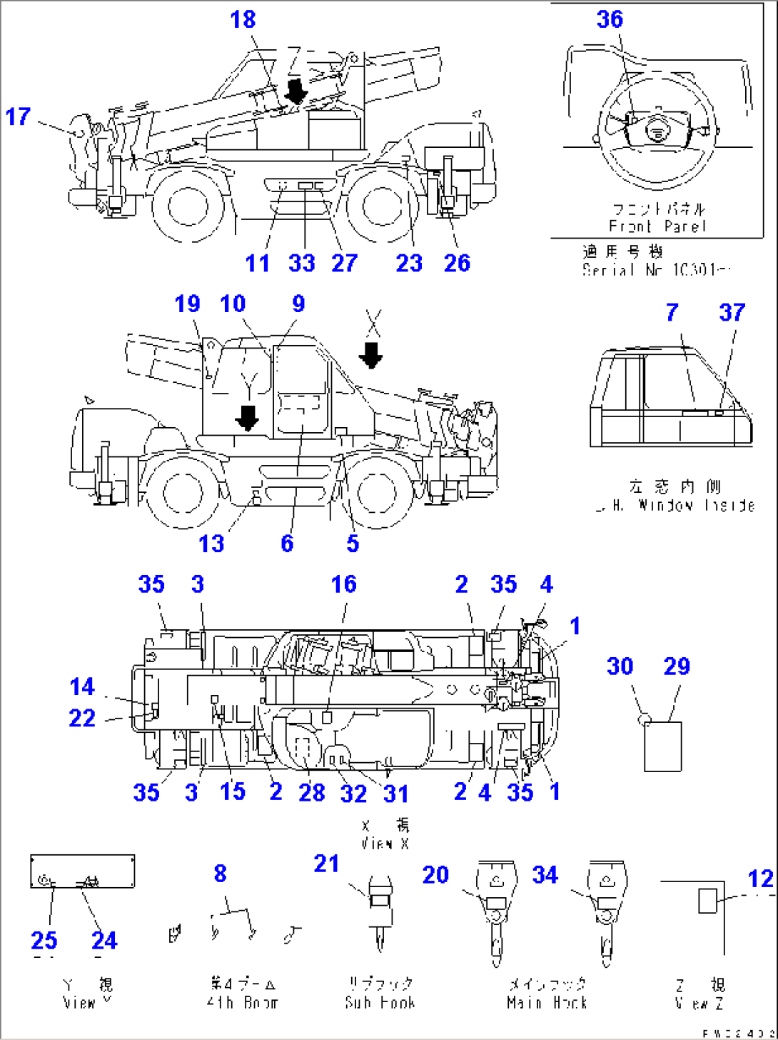 MARKS AND PLATES (1/2) (4.9 TON¤ 10 TON)