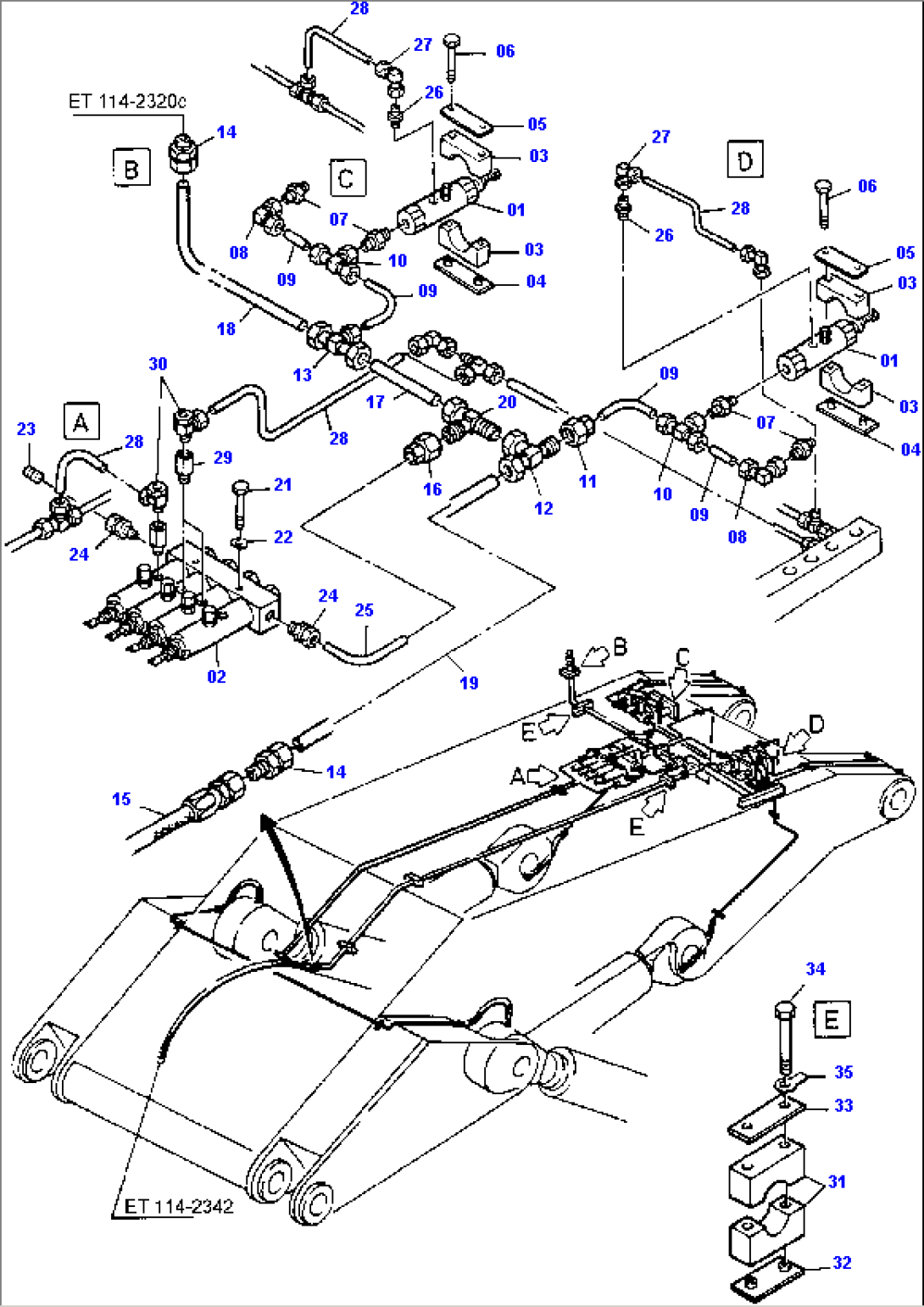 Boom 6.3 m - Lube Lines