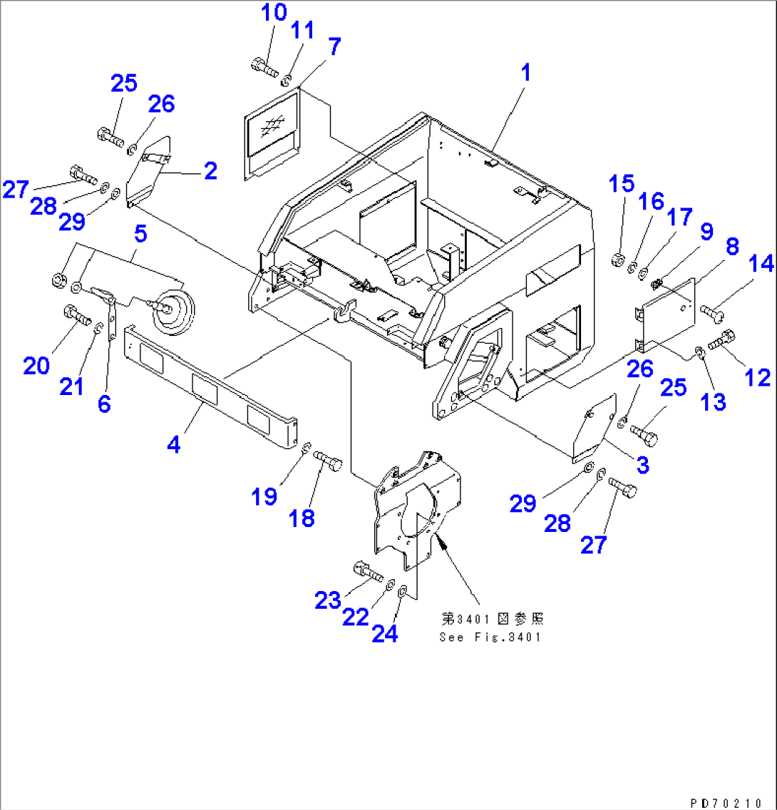 FRONT FRAME AND COVER (1/2)