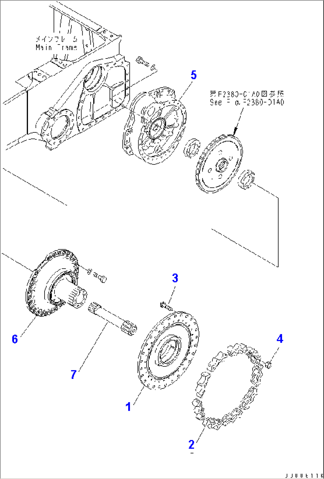 FINAL DRIVE (SPROCKET AND HUB) (R.H.) (PLUS TYPE)