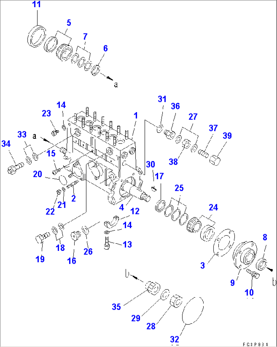 FUEL INJECTION PUMP (PUMP) (1/2) (FOR REGULATION OF EPA) (INNER PATS)(#35434-)