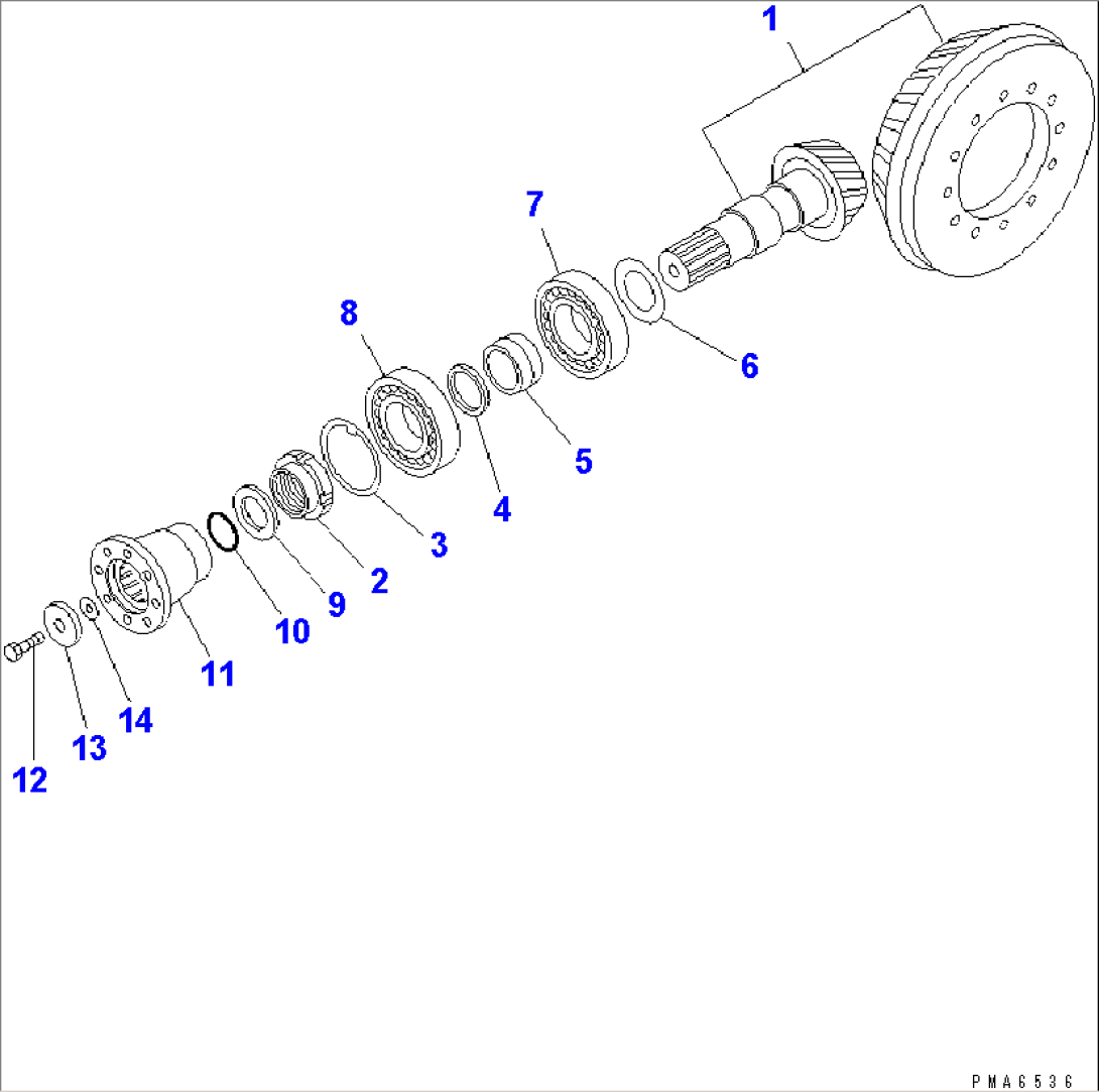 RAER AXLE (BEVEL GEAR)