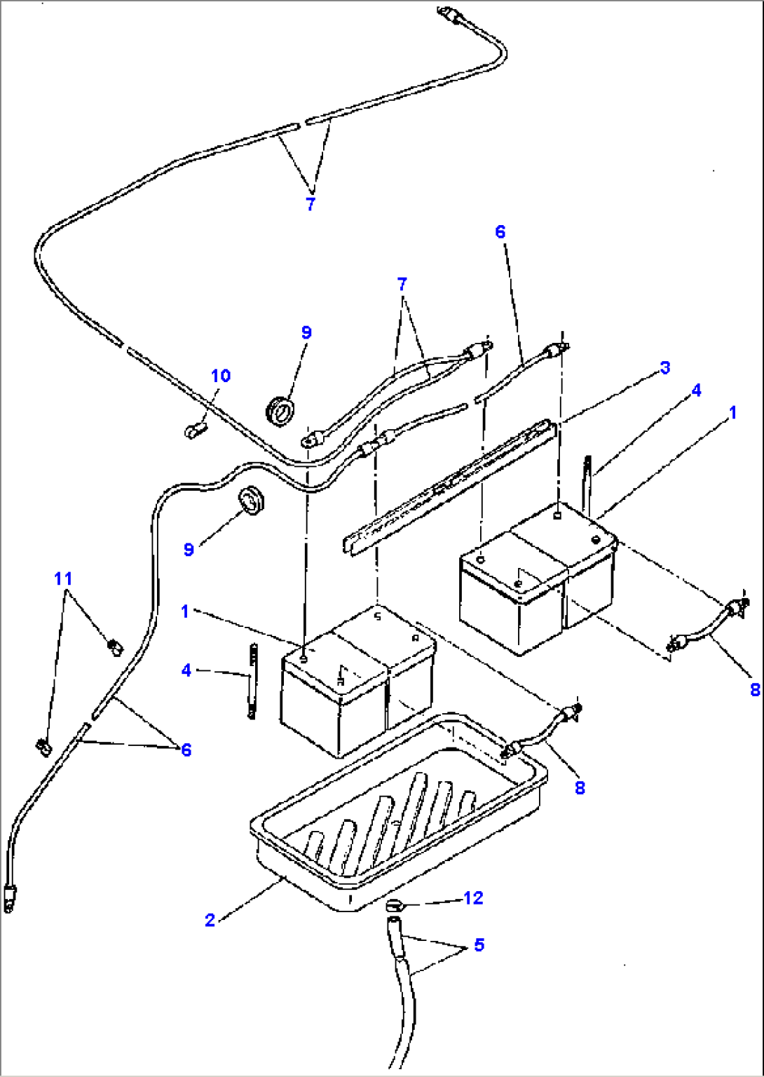 BATTERY, CABLES & MOUNTING COLD START