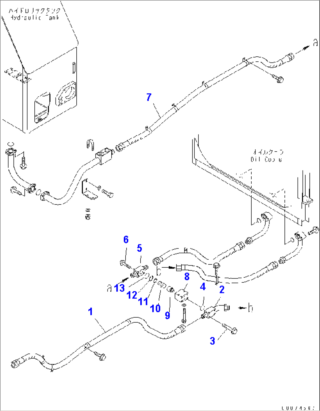 HYDRAULIC PIPING (HYDRAULIC TANK TO OIL COOLER)(#51075-)