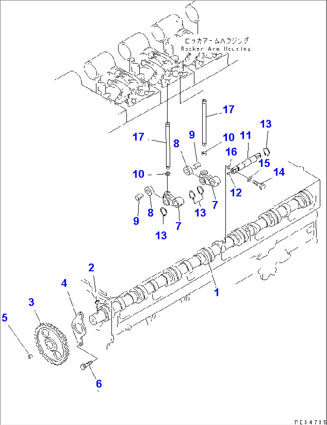 CAMSHAFT AND CAMFOLLOWER(#17353-19339)