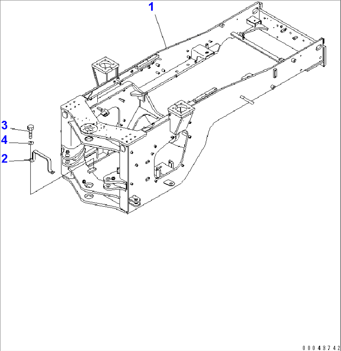 REAR FRAME (FOR LOG FORK WEIGHT AND FIRE EXTINGUISHER)