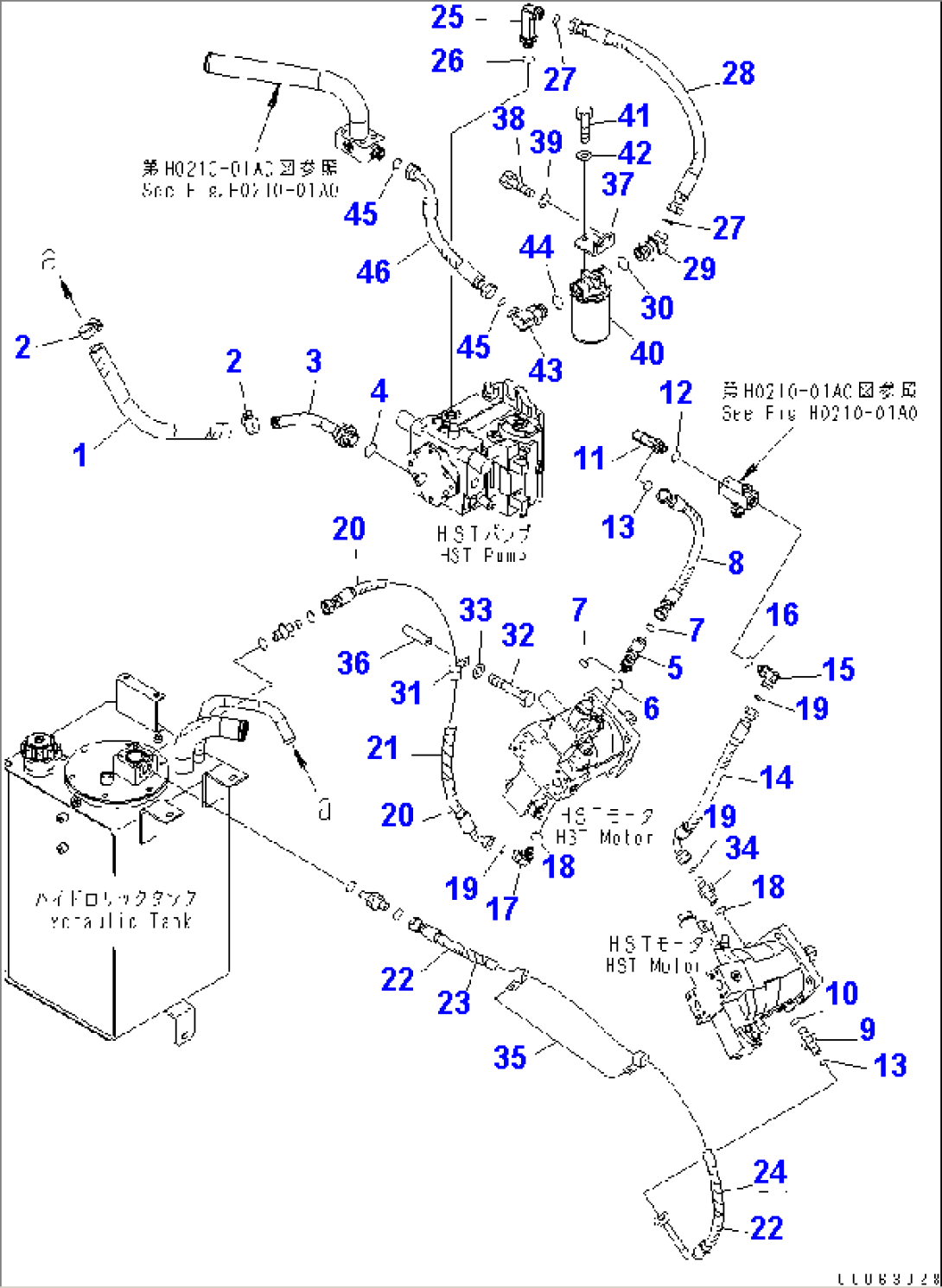 HST OIL LINE (CHARGE LINE)(#68506-)