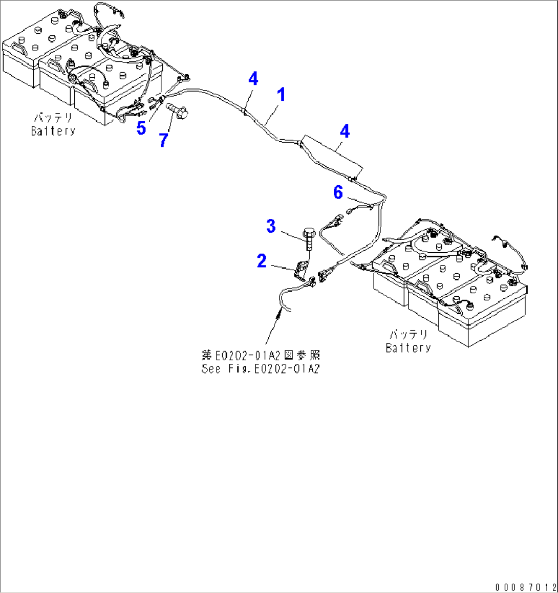 REAR HARNESS (BATTERY BOX LINE) (FOR BATTERY DISCONNECT SWITCH)(#50084-)