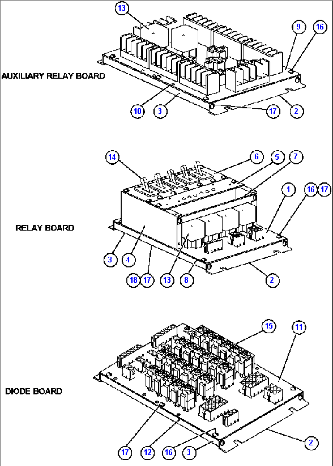 RELAY AND DIODE BOARDS