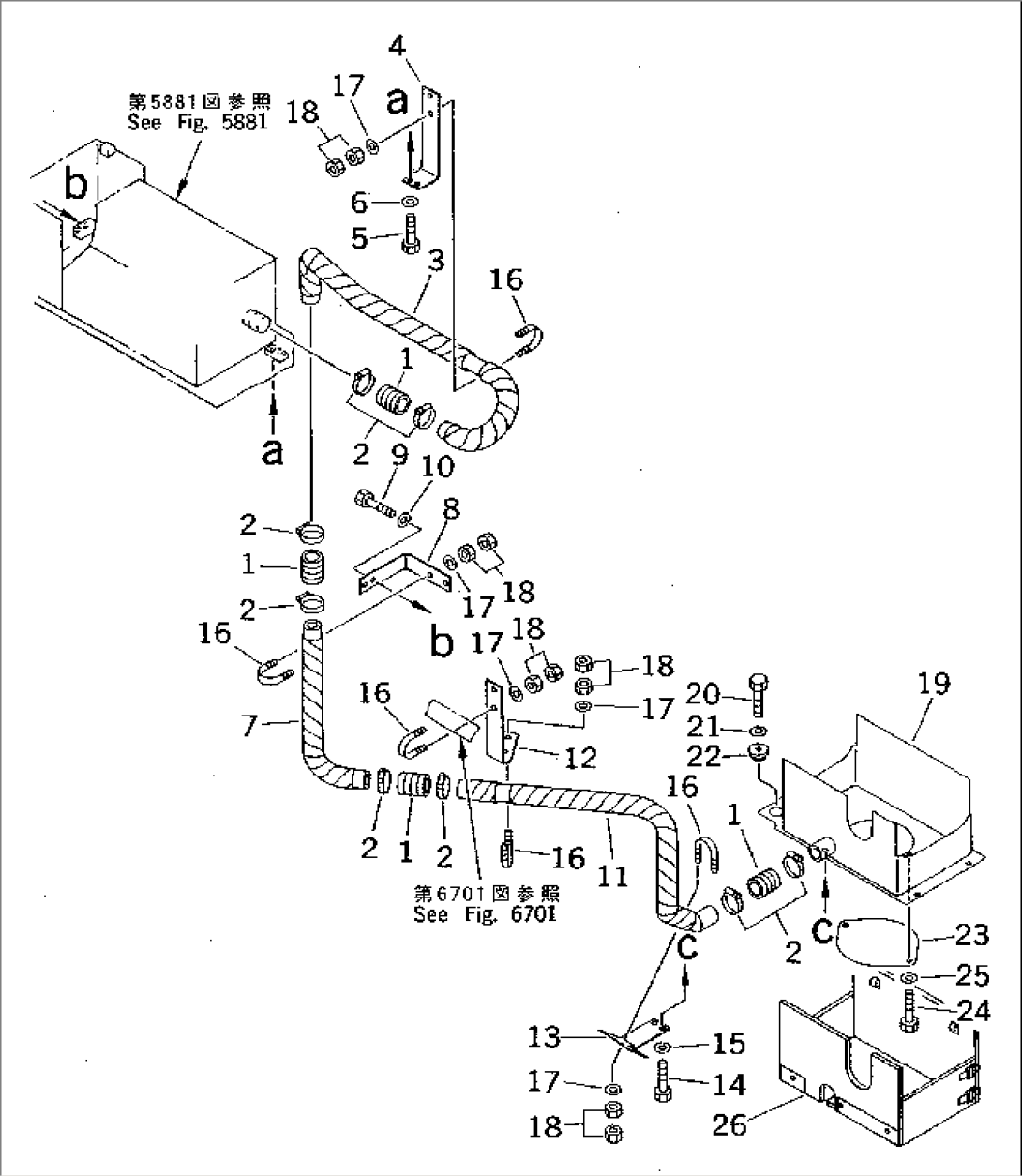 CUT OFF AND NEGATIVE CONTROL VALVE¤ FRONT(#15001-15039)