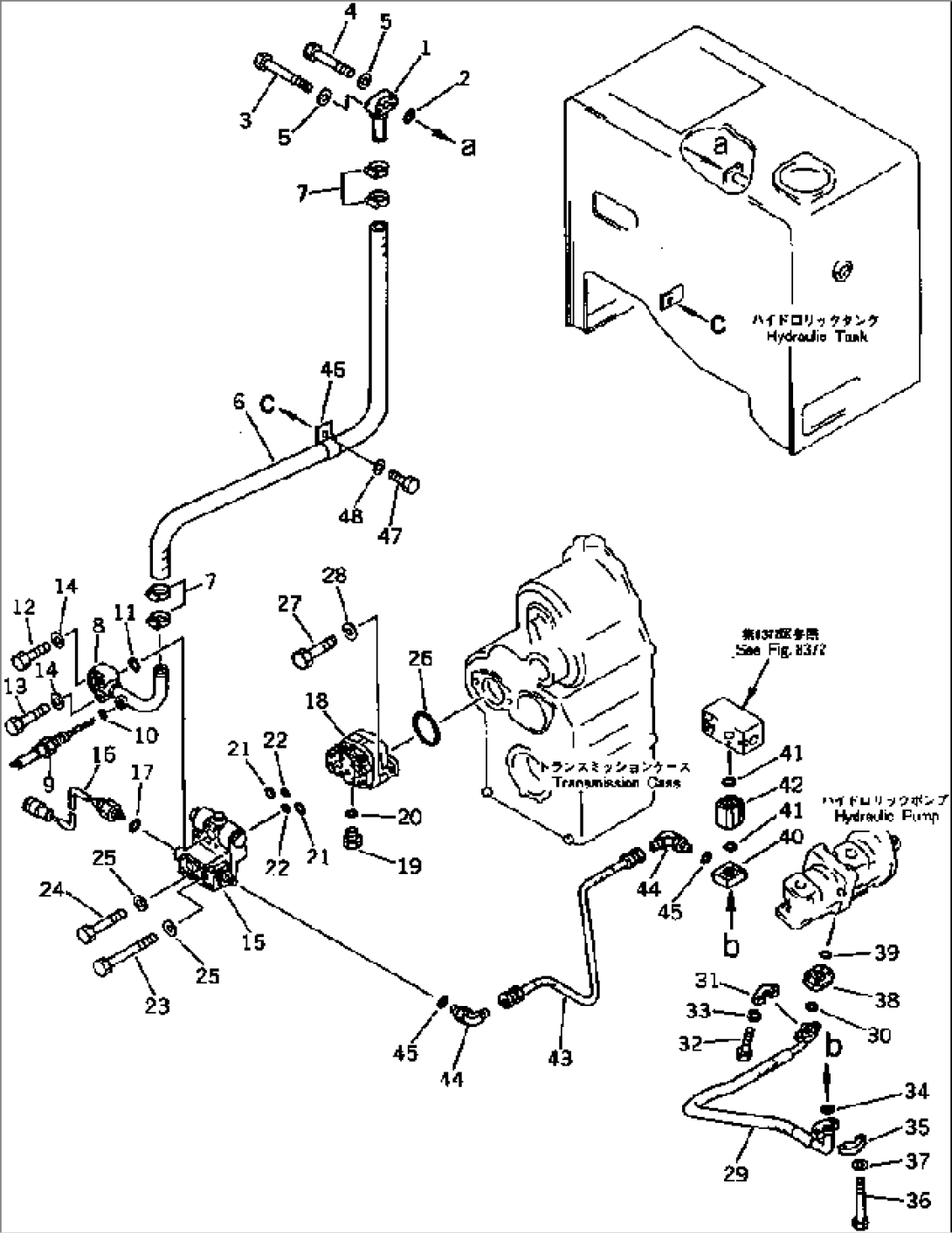 EMERGENCY STEERING PIPING (TANK TO VALVE) (ABE SPEC.) (1/3)